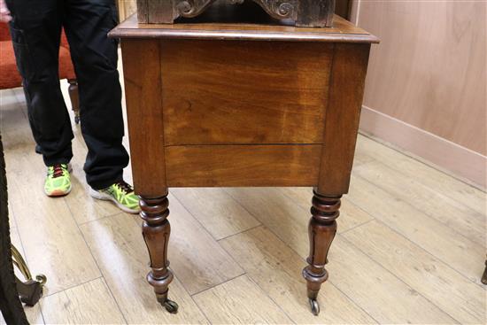 A Victorian mahogany kneehole desk W. 117cm